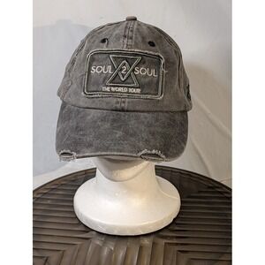 Tim McGraw Faith Hill Soul 2 Soul World Tour Hat Distressed Gray Concert Cap